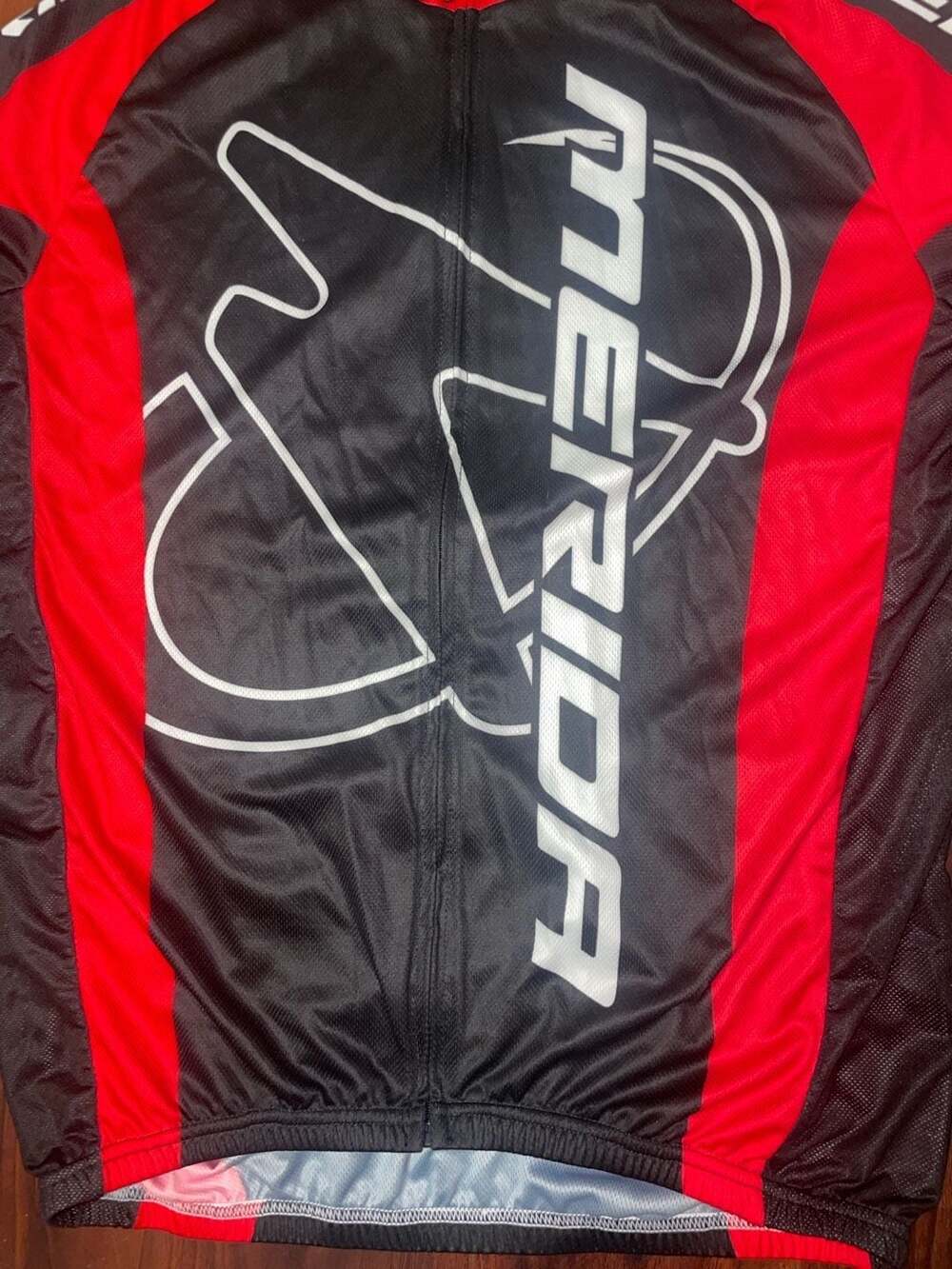 Merida Men's Short Sleeve Cycling Jersey Full Zip MTB Bike Shirt - Black/Red - Picture 3 of 16